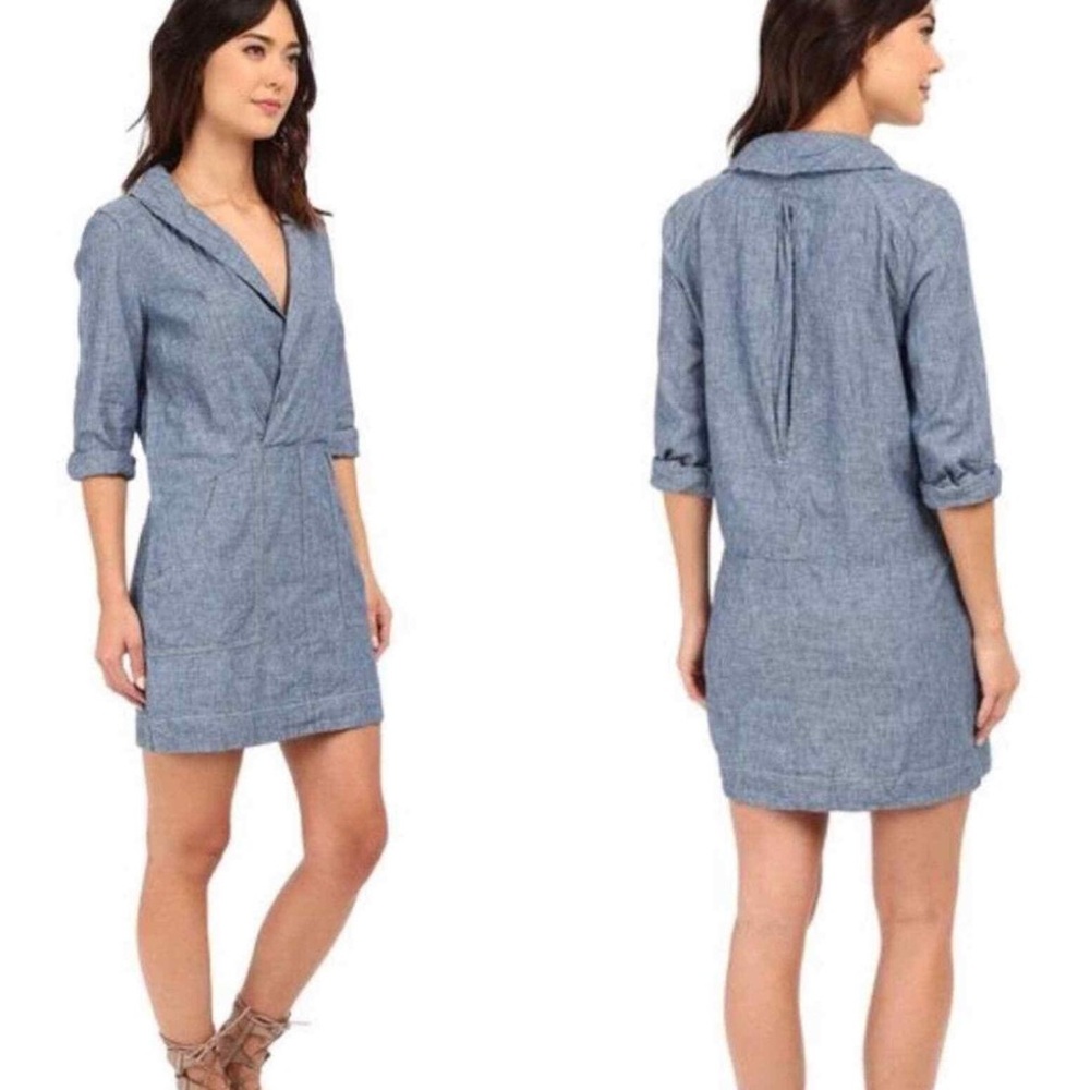 Free People denim shirt dress M